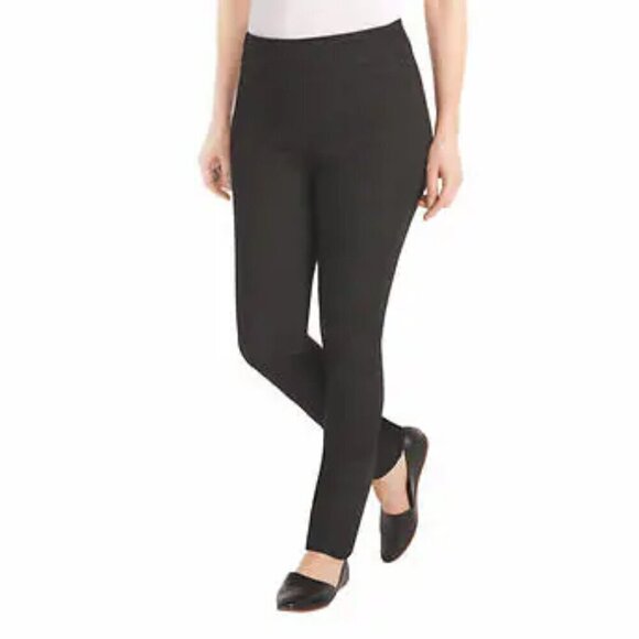NEW Dalia Pull On Ponte Pants | Black Diagonal - Picture 1 of 7